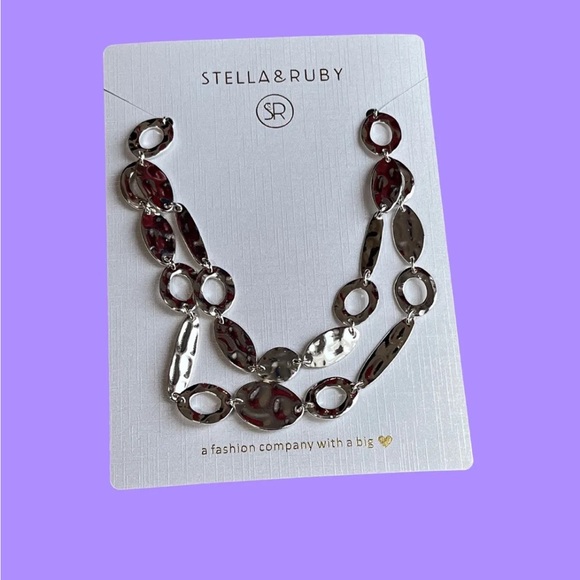 STELLA & RUBY Supreme Textured Necklace NWT MSRP $54 - Picture 2 of 13